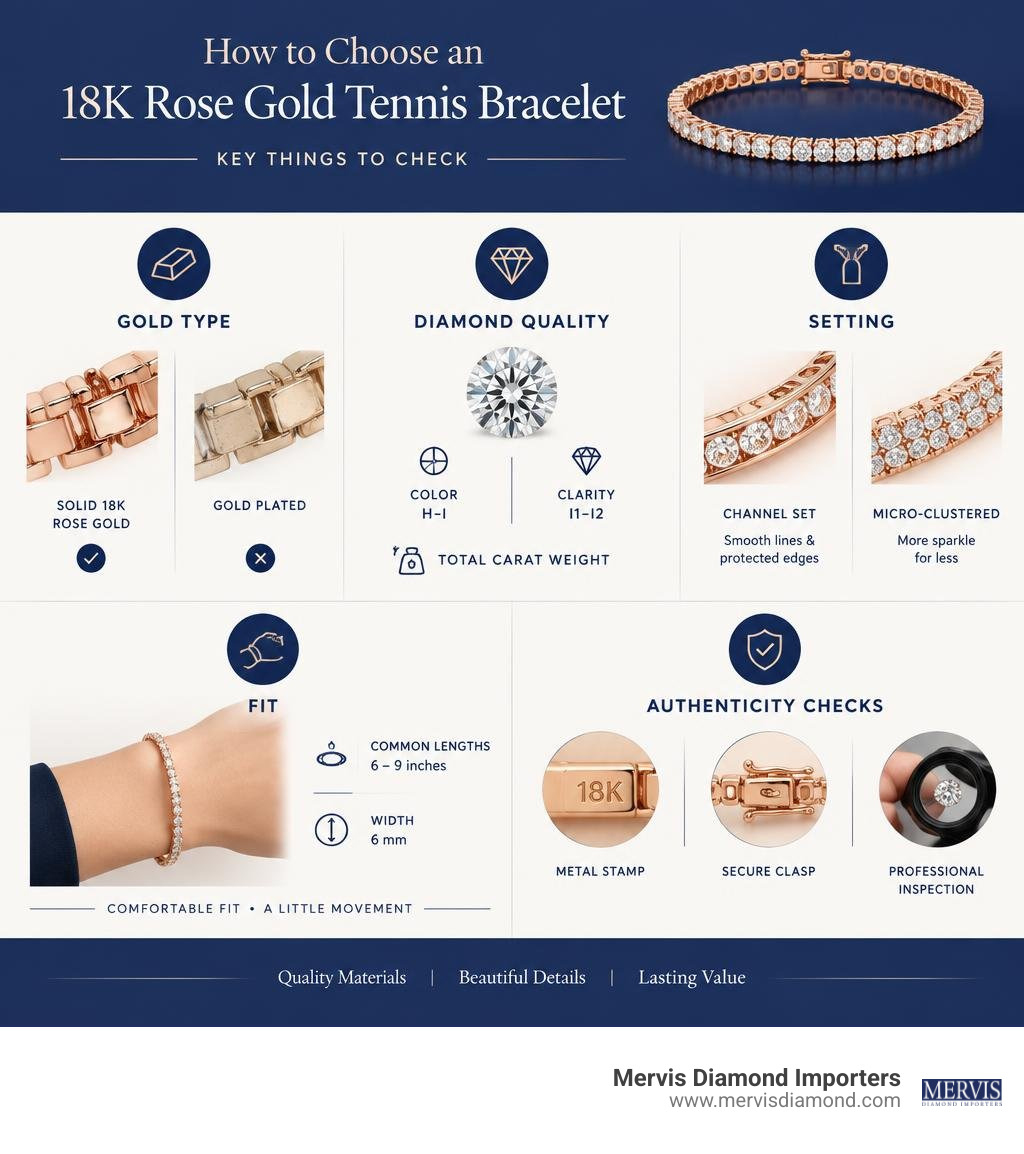 Infographic showing gold type, diamond quality, setting, fit, and authenticity checks infographic