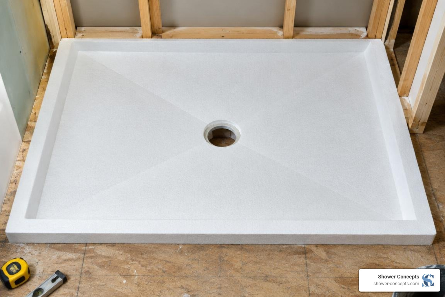 custom fabricated foam shower base