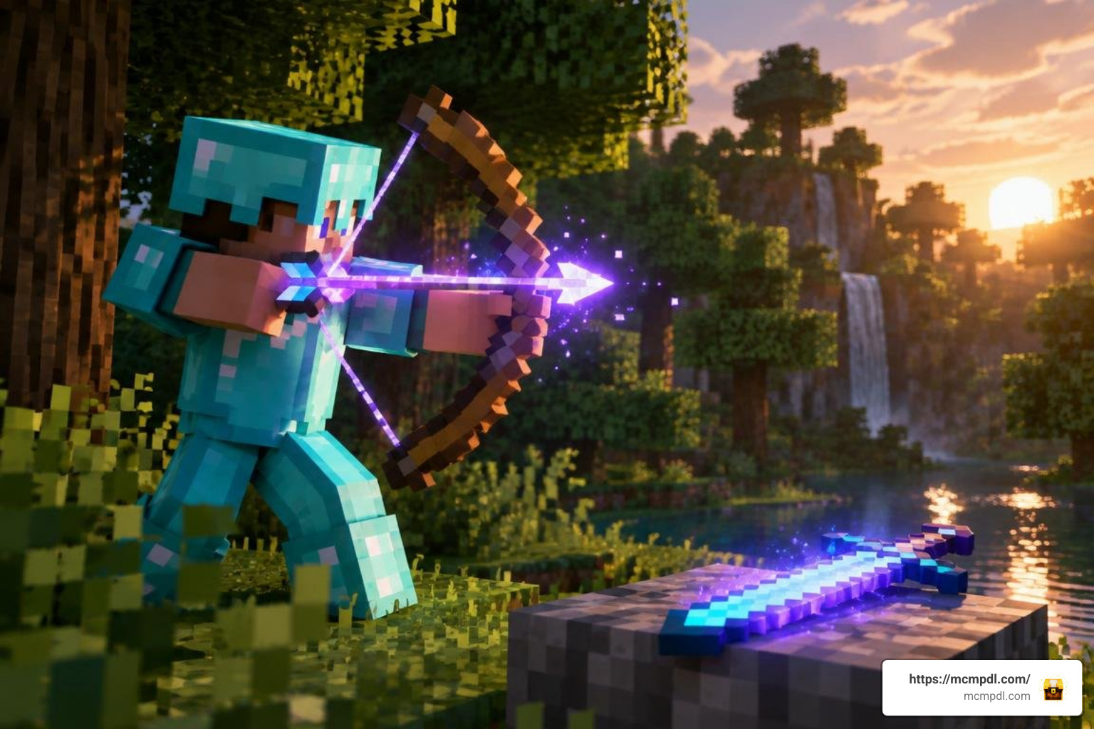 attack animations and enchanted weapon glow in Minecraft PE attack animations and enchanted weapon glow in Minecraft PE