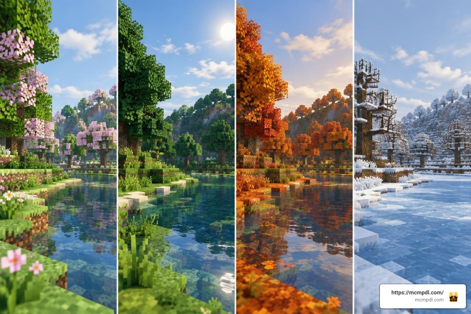 Seasonal biome color changes across four seasons Seasonal biome color changes across four seasons