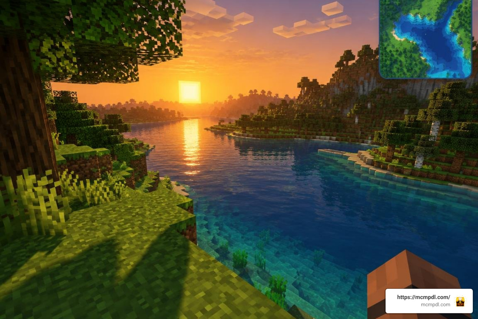 Dynamic shadow and water depth rendering on Bedrock minimap overlay Dynamic shadow and water depth rendering on Bedrock minimap overlay