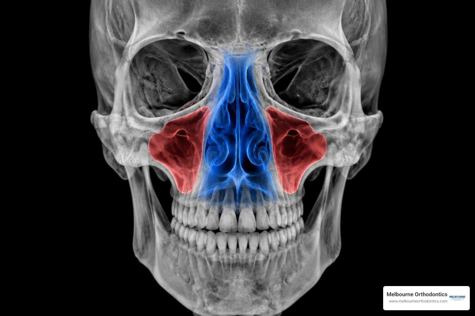 3D CBCT scan demonstrating nasal cavity widening and increased airway volume after palatal expansion