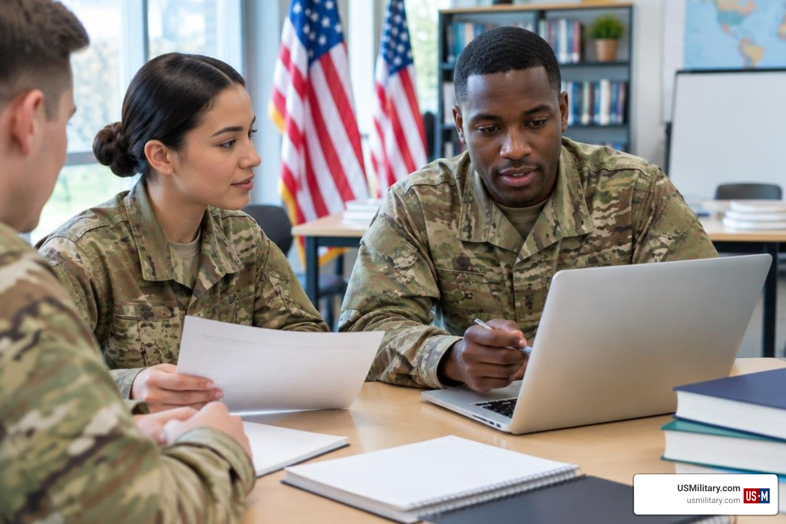 Military service members receiving education and transition support Military service members receiving education and transition support