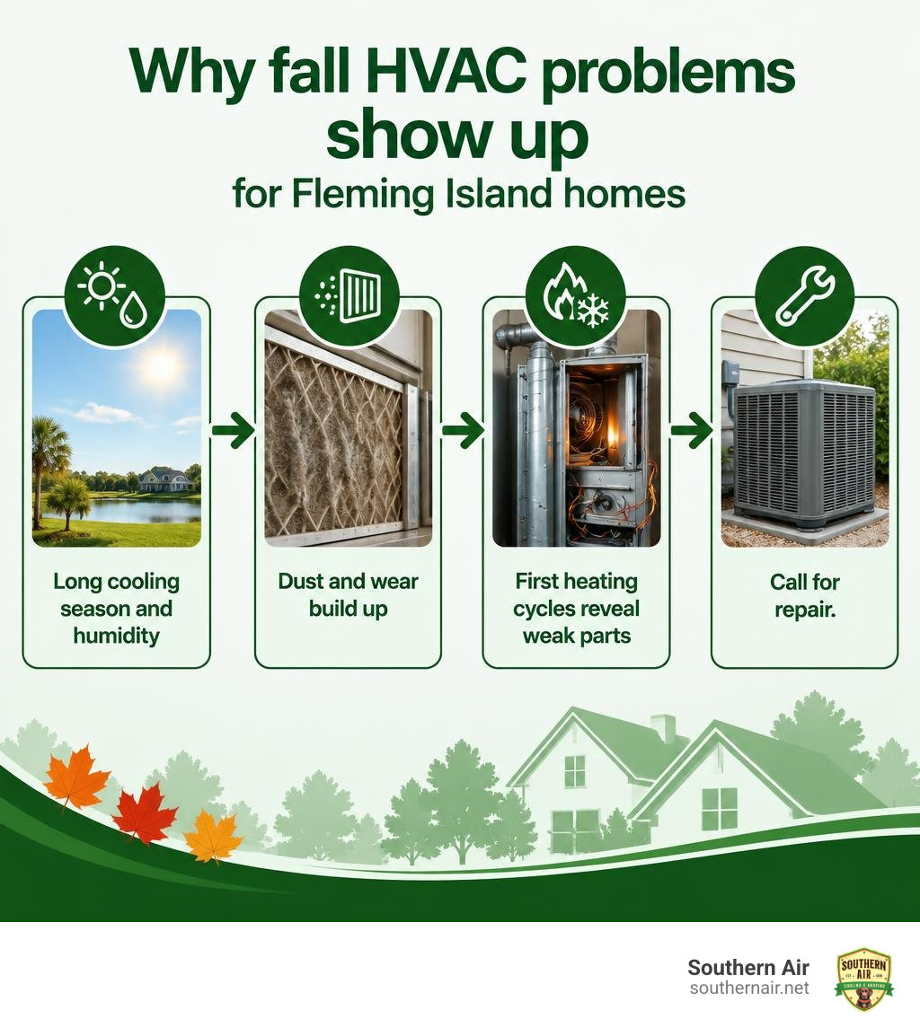 Why HVAC problems show up in fall in Fleming Island homes Why HVAC problems show up in fall in Fleming Island homes