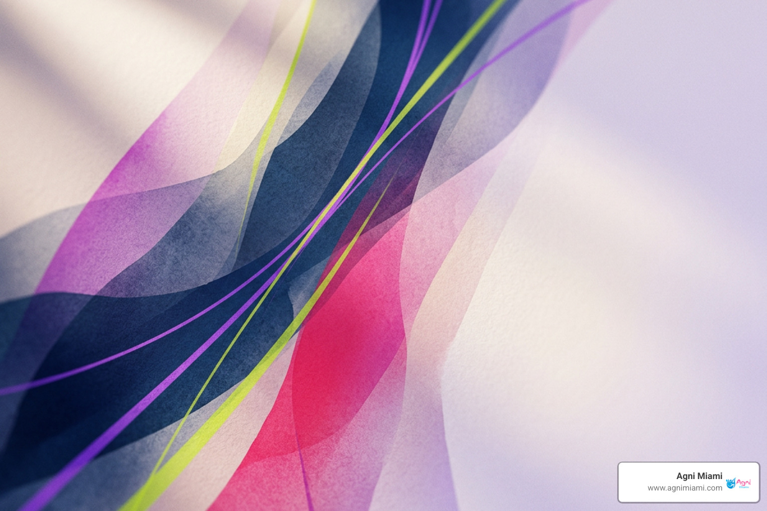 Abstract alignment and supportive movement artwork in Agni Miami colors