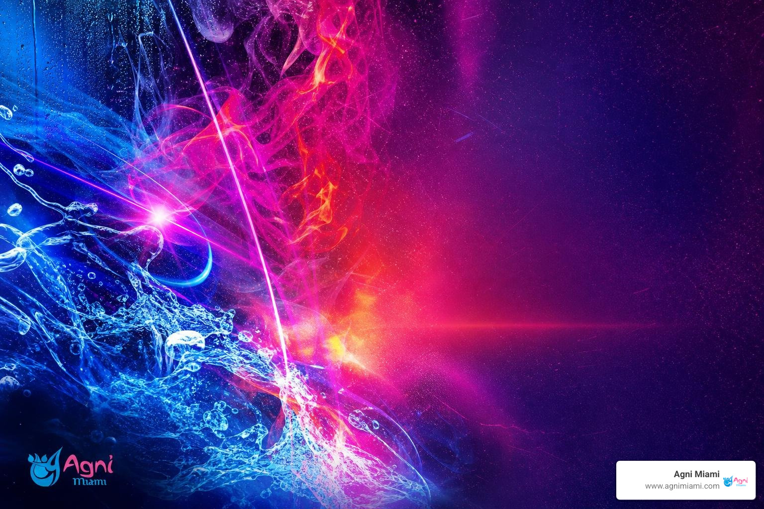 abstract fire and ice wellness energy in Agni Miami colors abstract fire and ice wellness energy in Agni Miami colors