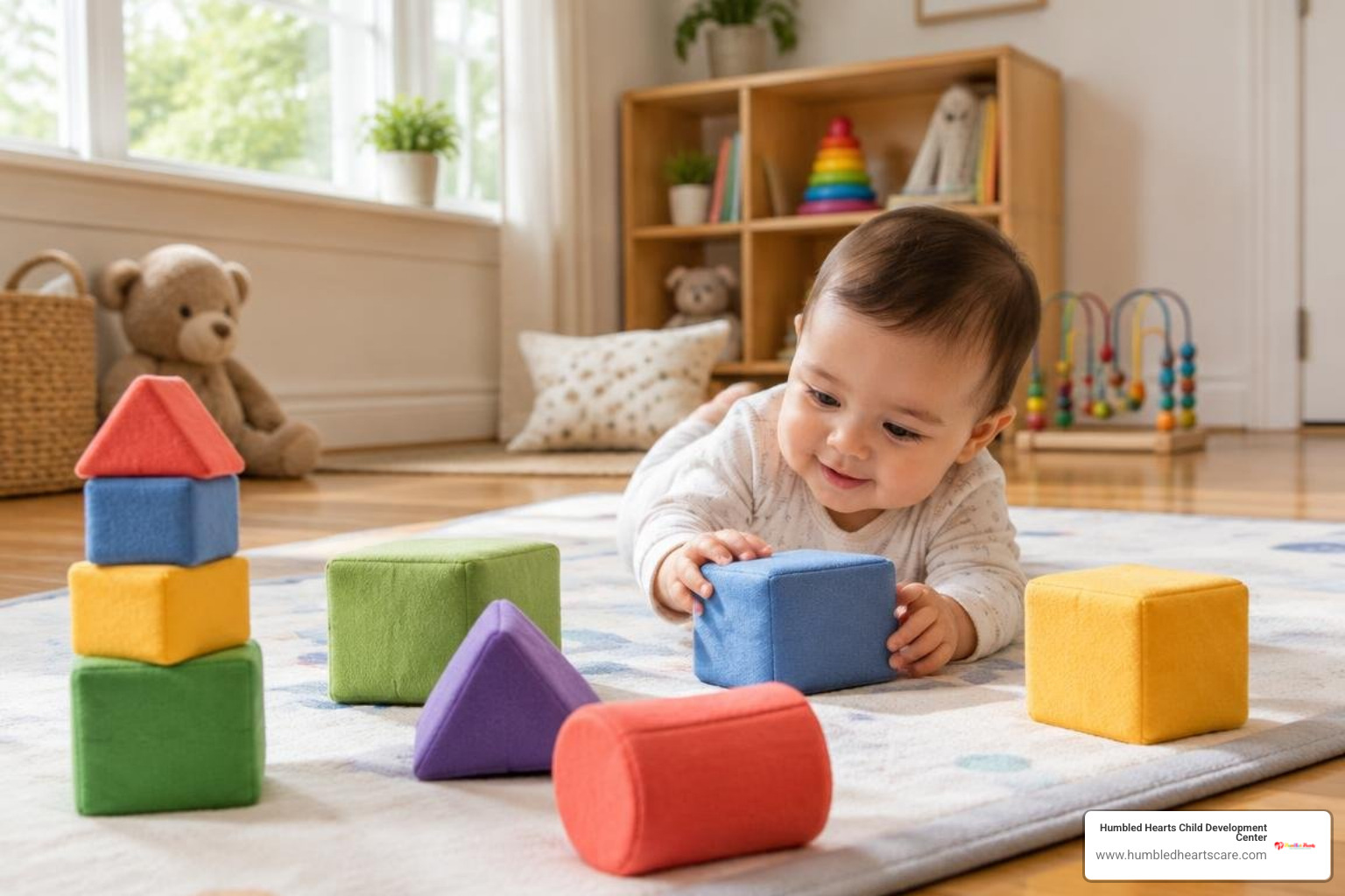 clean cozy infant activity area with soft sensory blocks and natural lighting clean cozy infant activity area with soft sensory blocks and natural lighting