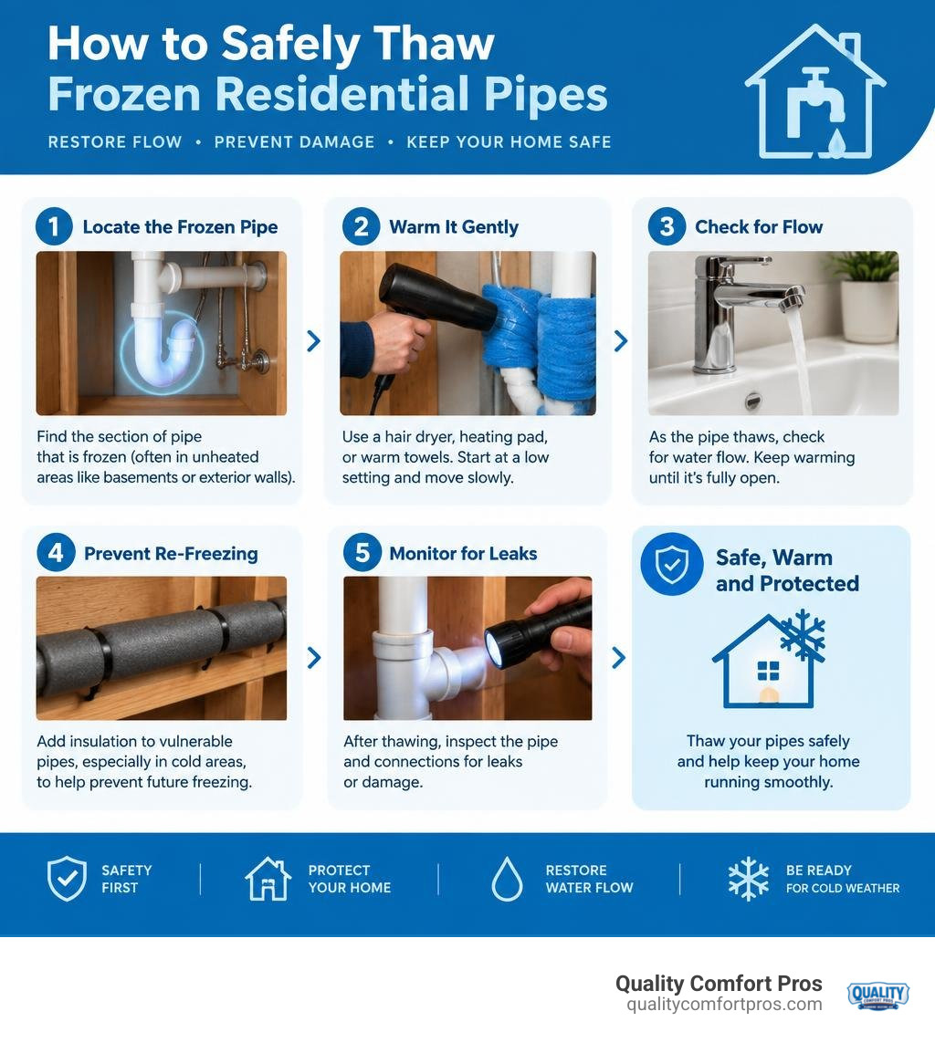 process of safely thawing frozen residential pipes process of safely thawing frozen residential pipes