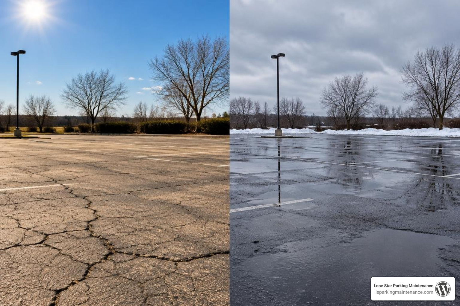 Seasonal pavement changes across weather extremes