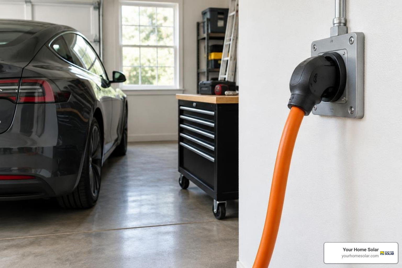 Dedicated 240V NEMA 14-50 garage outlet installation Dedicated 240V NEMA 14-50 garage outlet installation