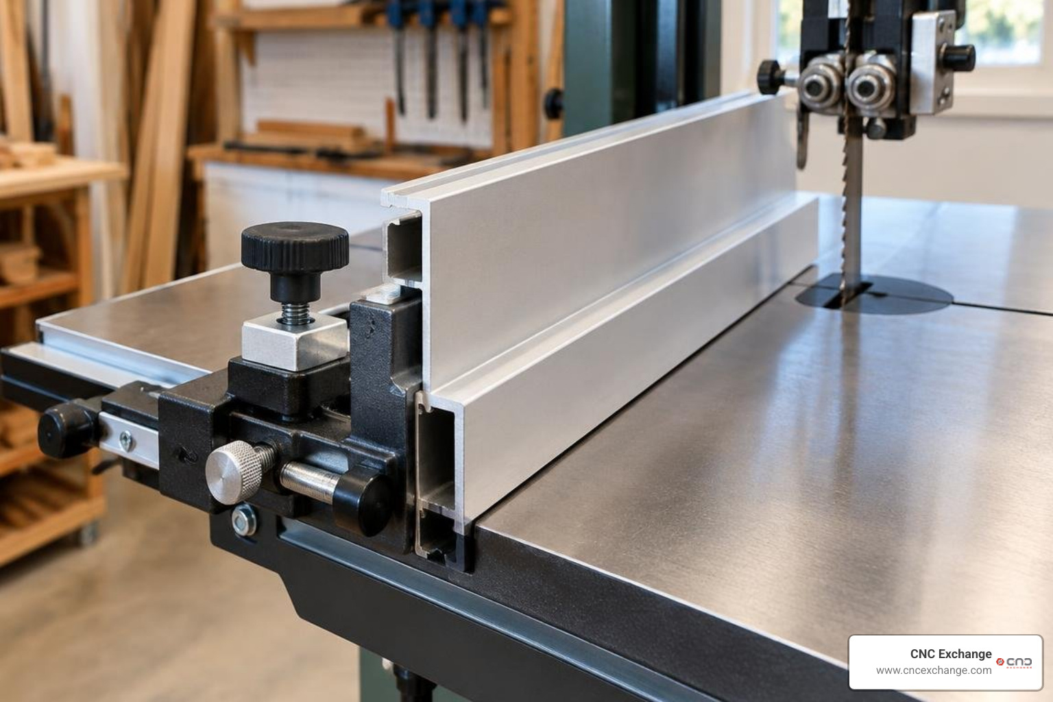 aluminum resaw fence with micro adjustment and drift compensation aluminum resaw fence with micro adjustment and drift compensation