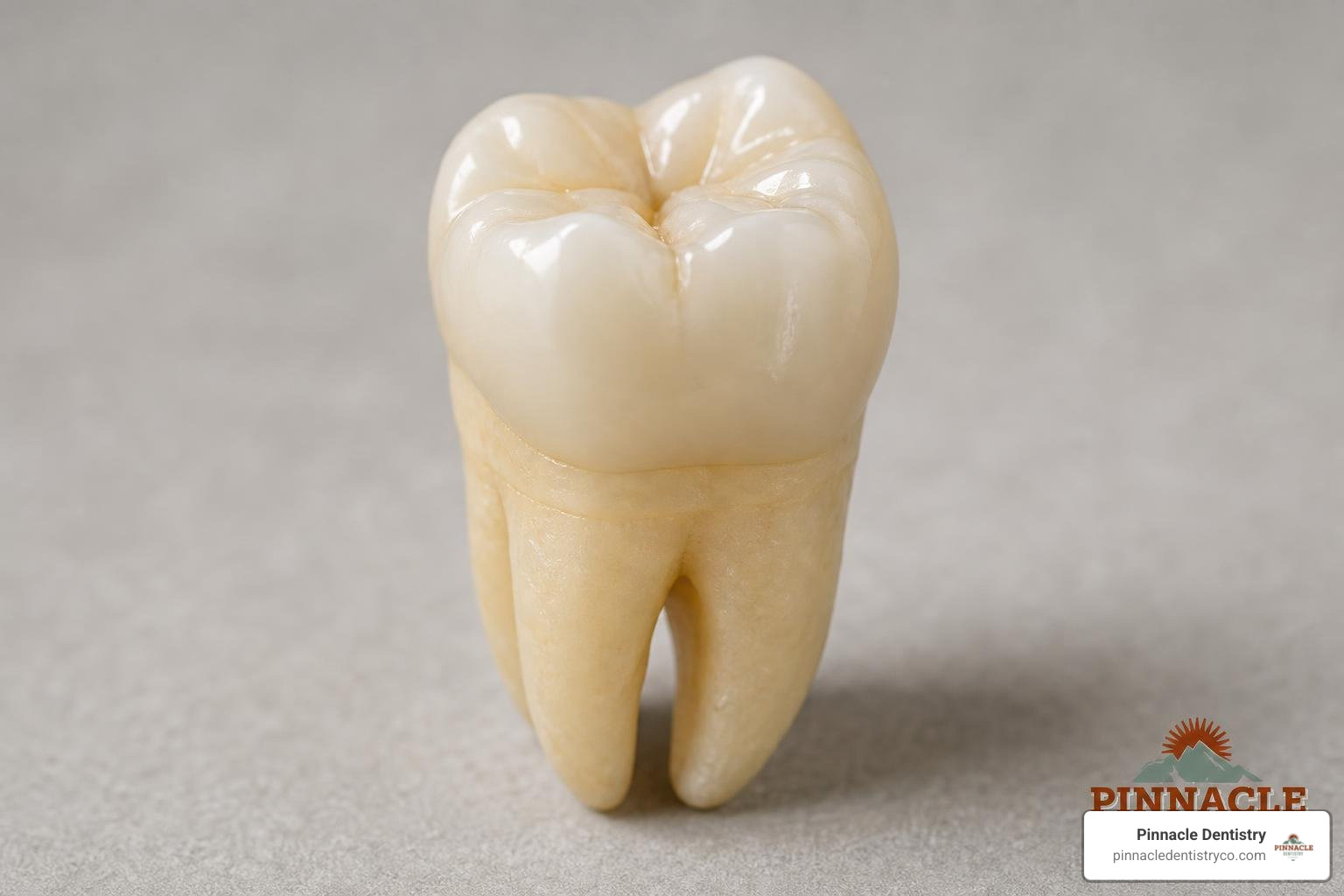 single ceramic crown on a molar tooth