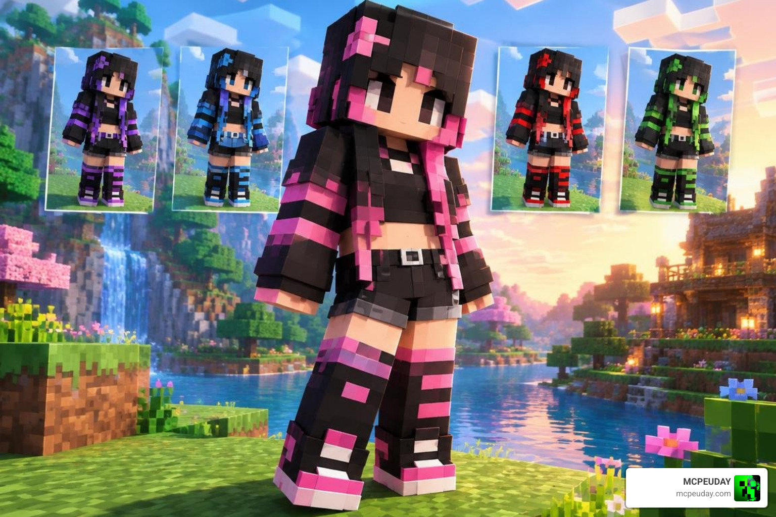 Super E-Girls Minecraft Bedrock skins Super E-Girls Minecraft Bedrock skins