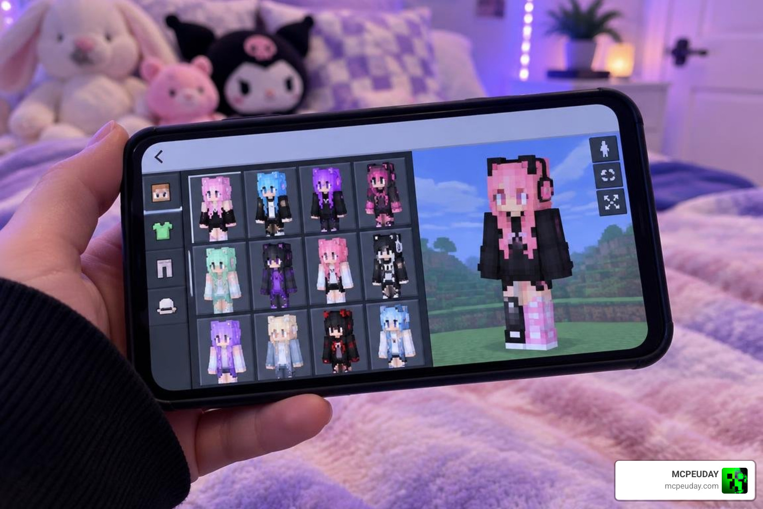 Minecraft Dressing Room skin selector interface Minecraft Dressing Room skin selector interface