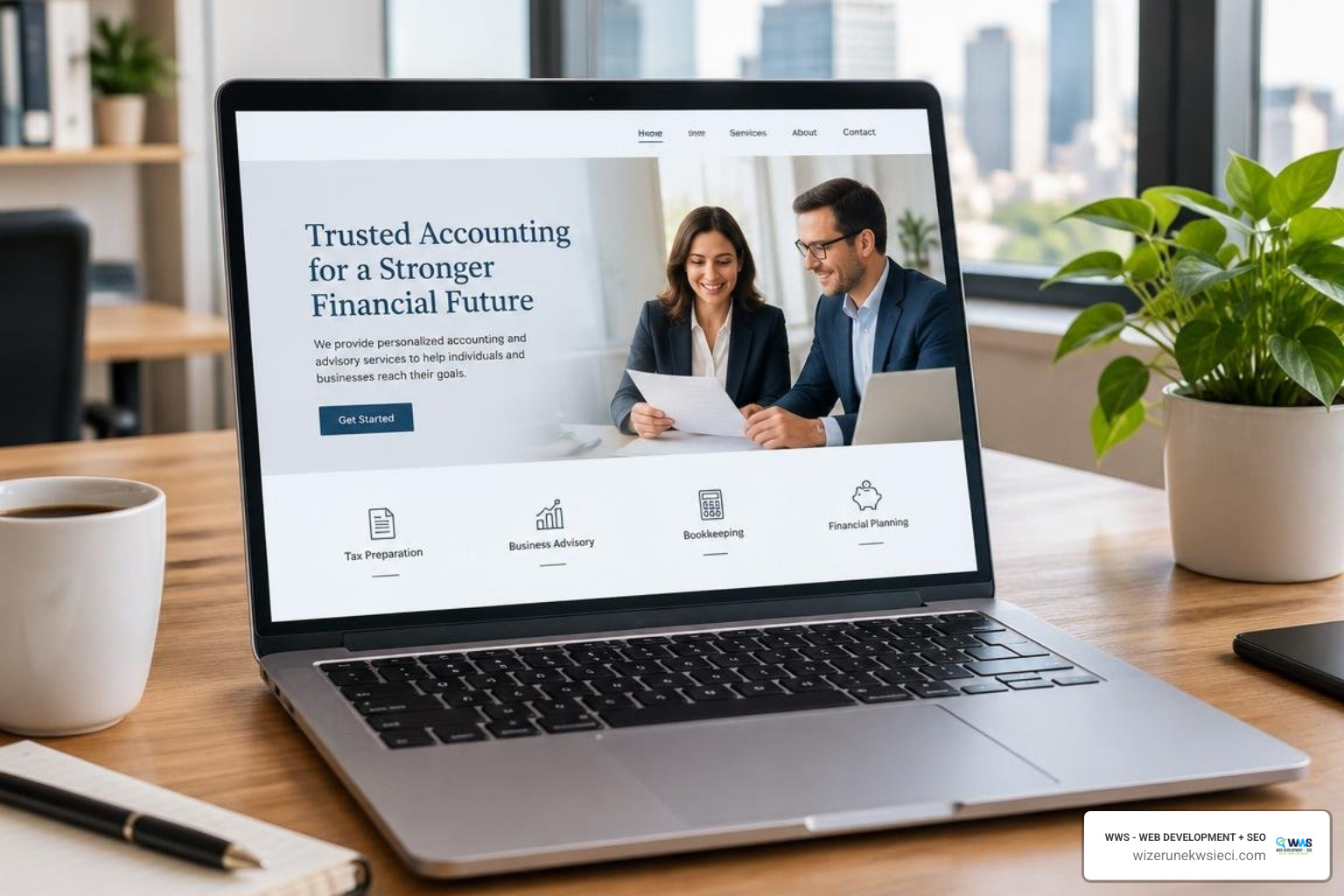 optimized accounting firm landing page