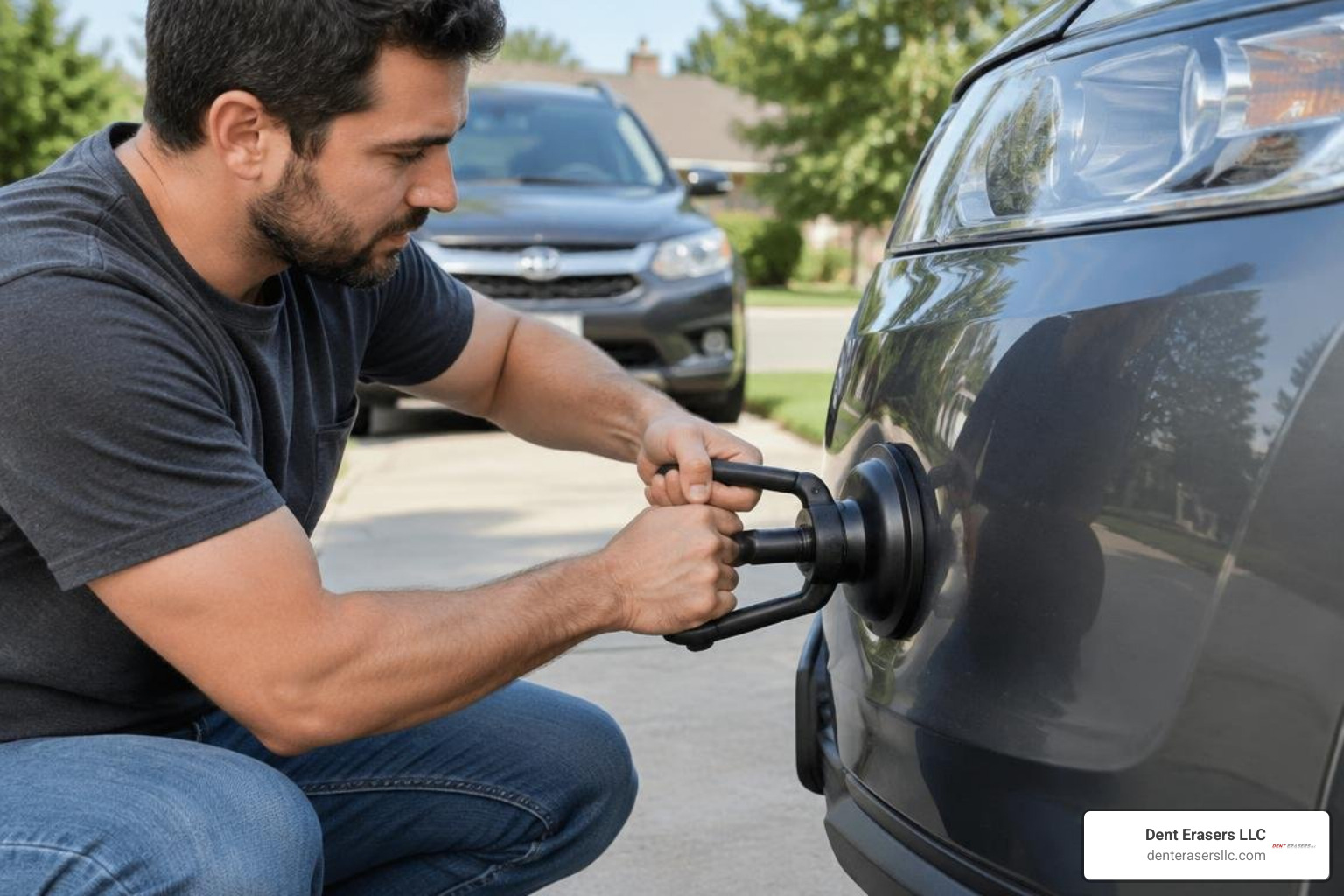 Using A Suction Cup Puller On A Heated Plastic Bumper