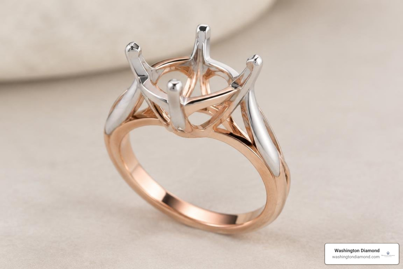 custom rose gold and platinum ring mountings for large gems custom rose gold and platinum ring mountings for large gems