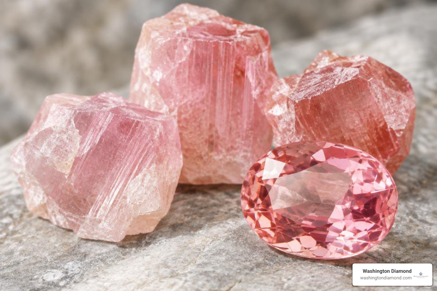 color saturation gradients in raw and faceted morganite color saturation gradients in raw and faceted morganite