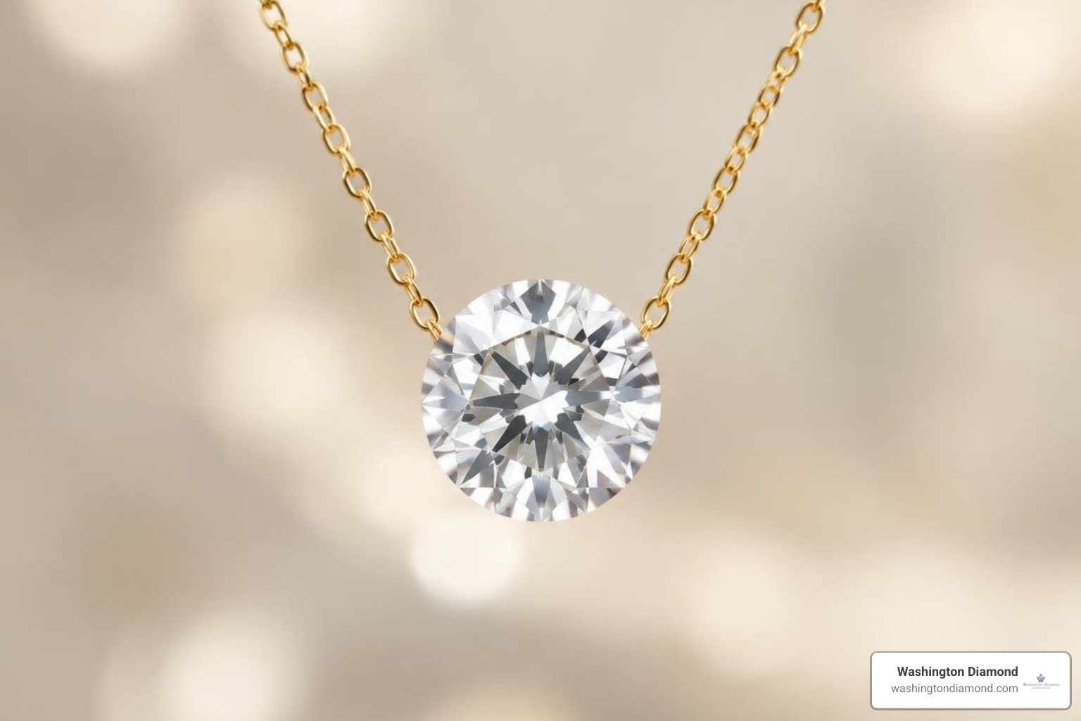 A naked diamond suspended without prongs on a fine chain A naked diamond suspended without prongs on a fine chain