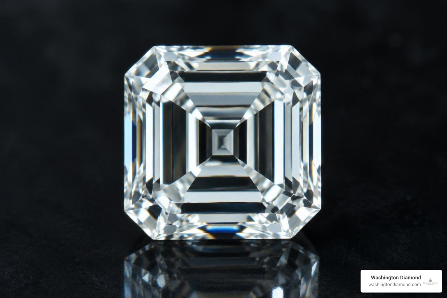 square emerald cut diamond facet pattern and step cut proportions
