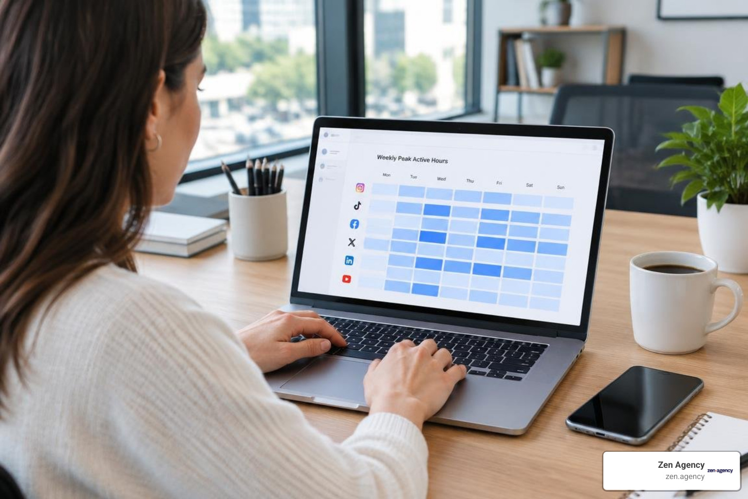 social media scheduling dashboard displaying weekly peak active hours across channels social media scheduling dashboard displaying weekly peak active hours across channels
