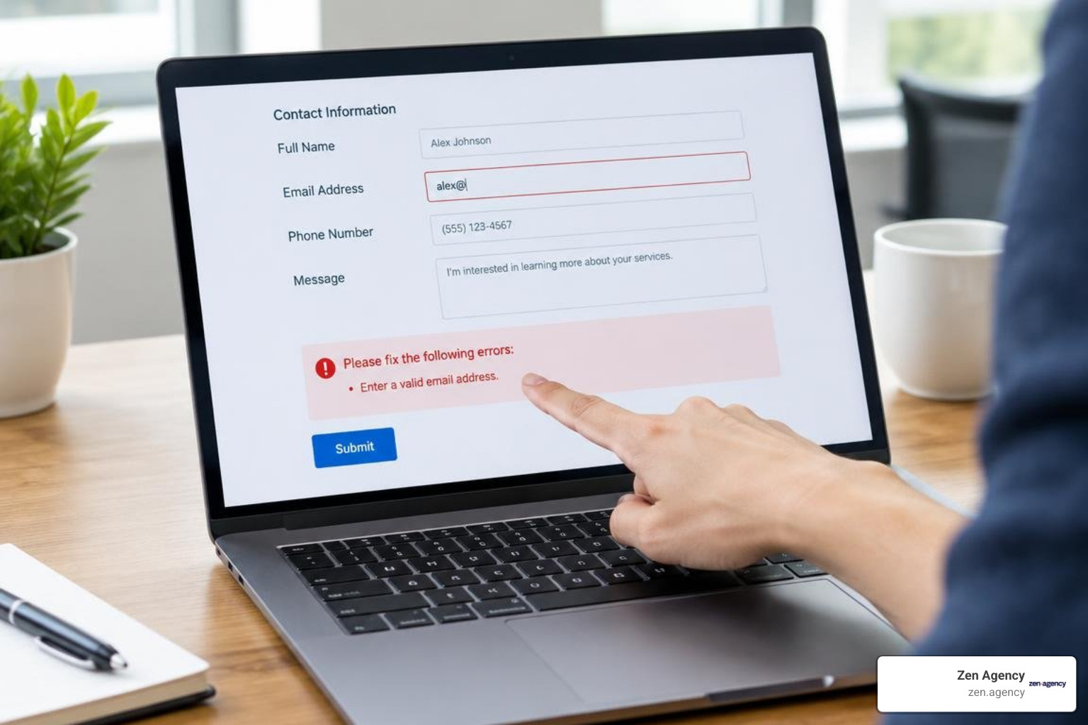 accessible form fields with descriptive labels and error summaries accessible form fields with descriptive labels and error summaries