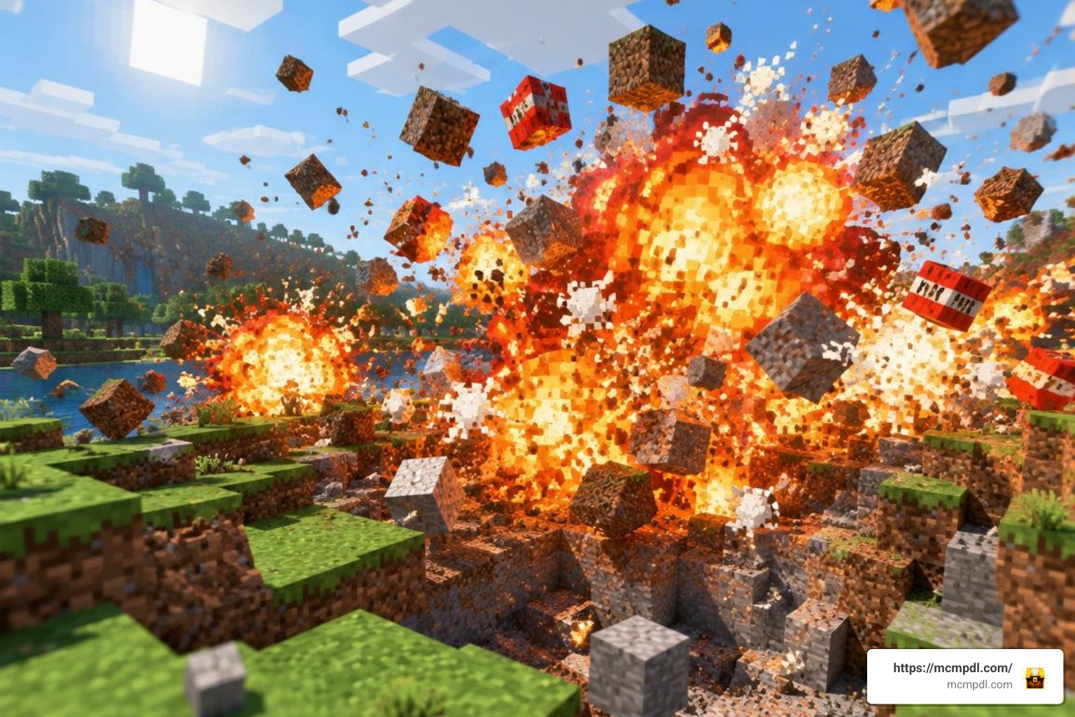 minecraft tnt explosive particle effects and craters minecraft tnt explosive particle effects and craters
