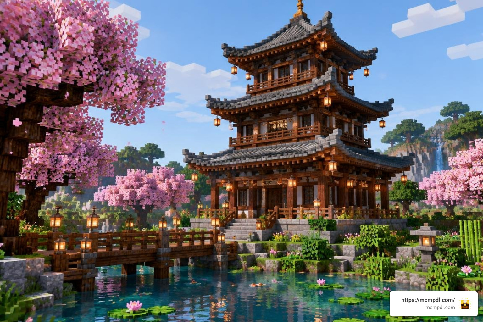 Asian-inspired Minecraft pagoda build Asian-inspired Minecraft pagoda build