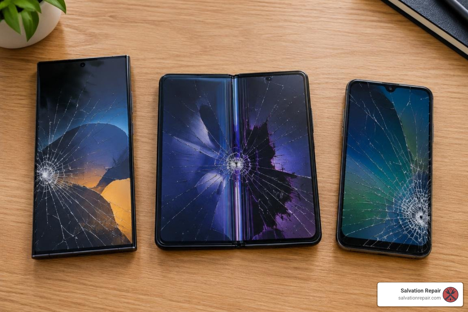 screen repair price tiers for flagship, foldable, and budget Galaxy devices