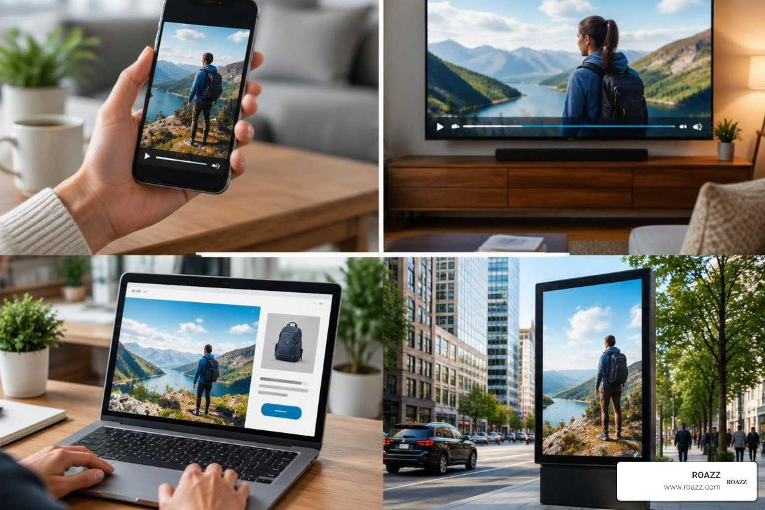 Omnichannel programmatic advertising formats spanning mobile, CTV, desktop, and DOOH Omnichannel programmatic advertising formats spanning mobile, CTV, desktop, and DOOH
