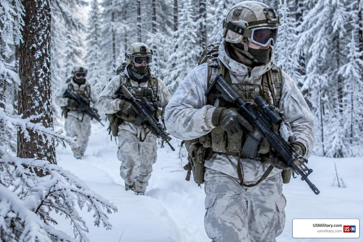 United States Army personnel operating in extreme cold weather environments