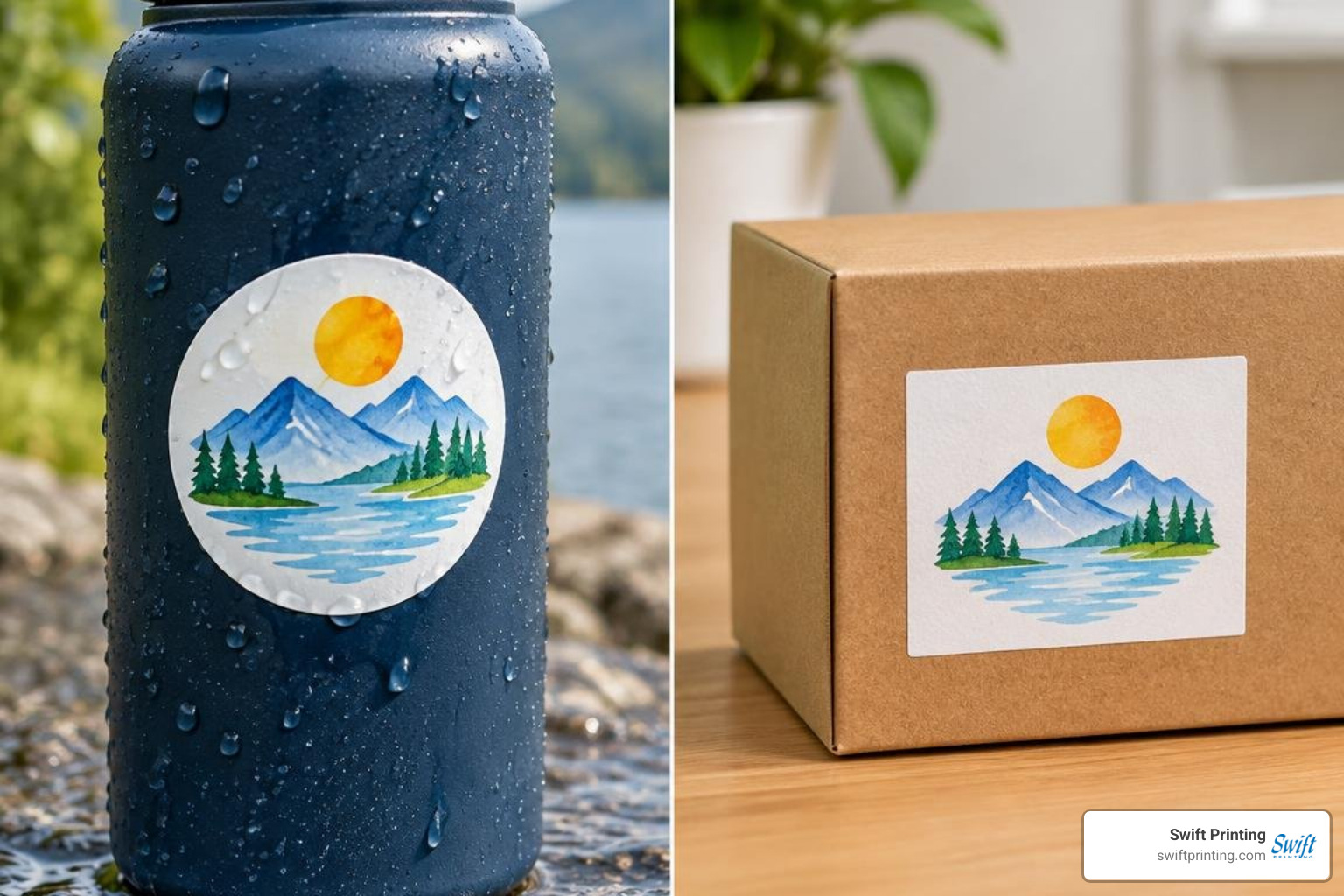 Comparison of weatherproof vinyl stickers and indoor paper labels Comparison of weatherproof vinyl stickers and indoor paper labels