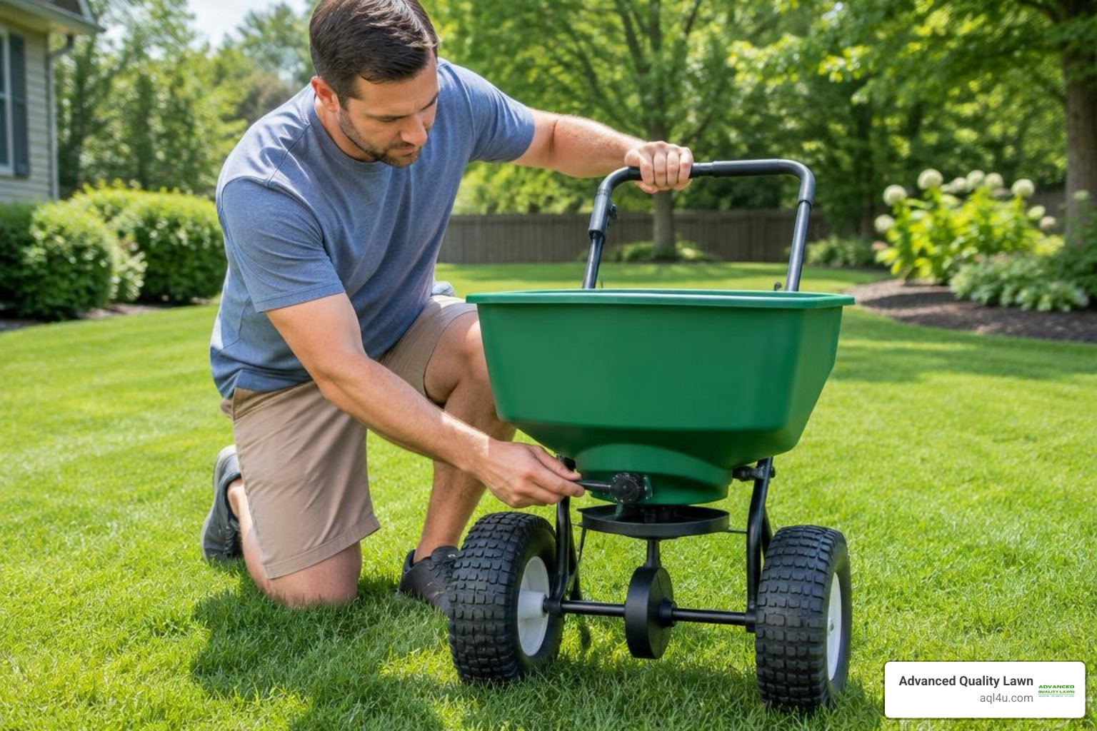 calibrating a broadcast spreader for lawn care