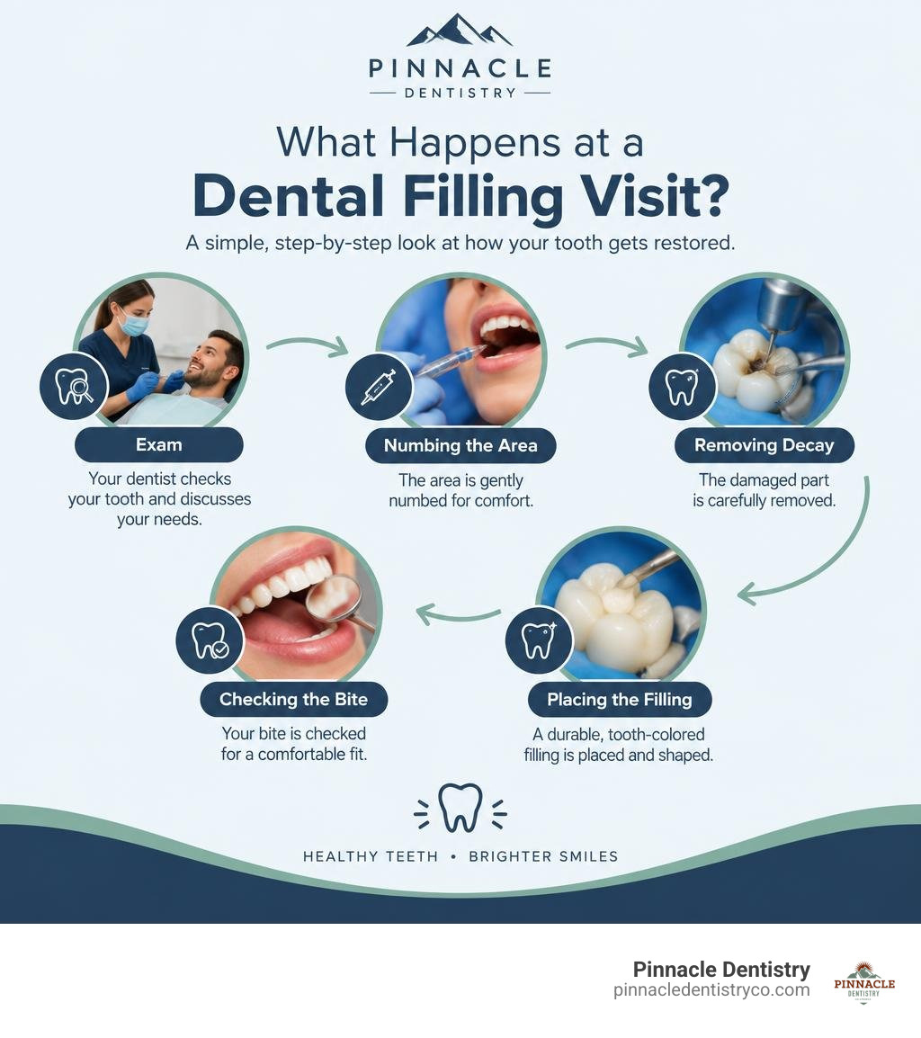 infographic explaining dental filling visits