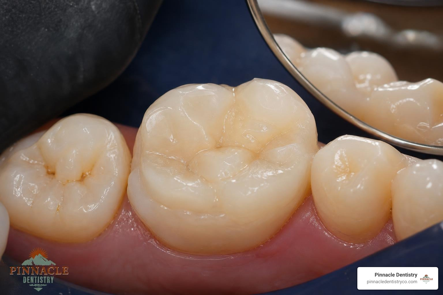 tooth-colored onlay on a molar