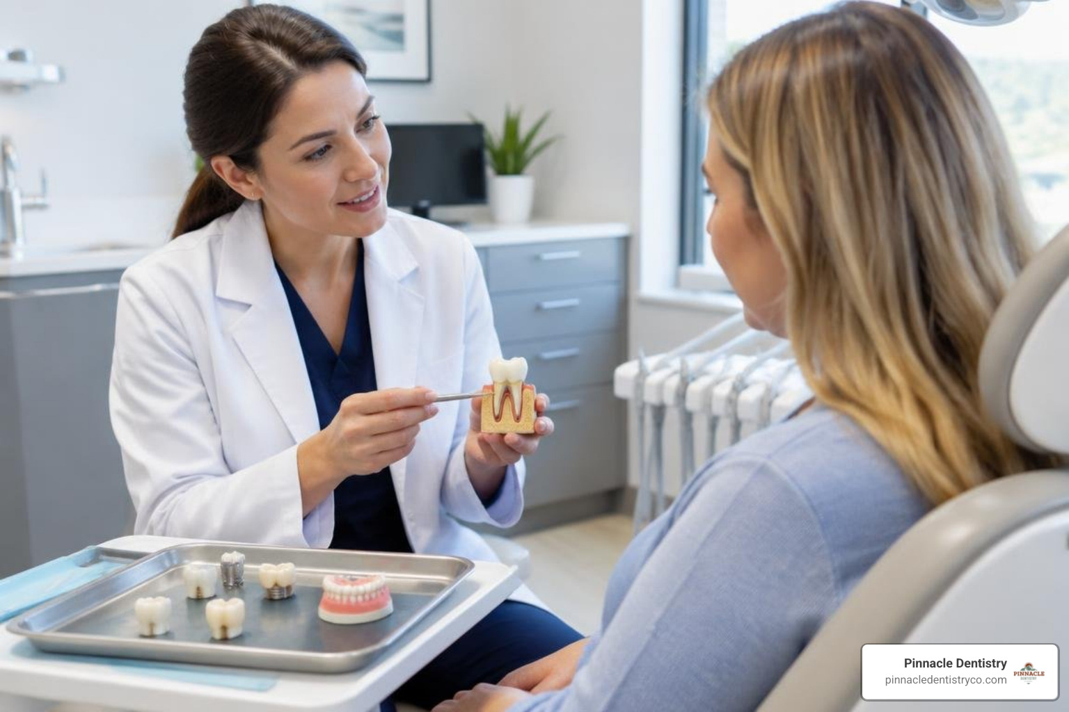 dental bridge model for replacing a missing tooth