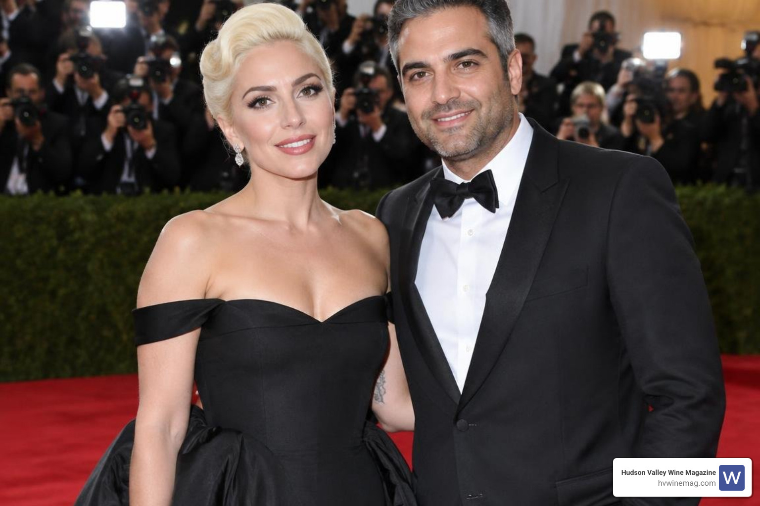 Lady Gaga and Michael Polansky on red carpet Lady Gaga and Michael Polansky on red carpet