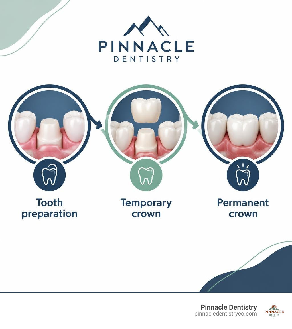 temporary crown treatment steps infographic temporary crown treatment steps infographic