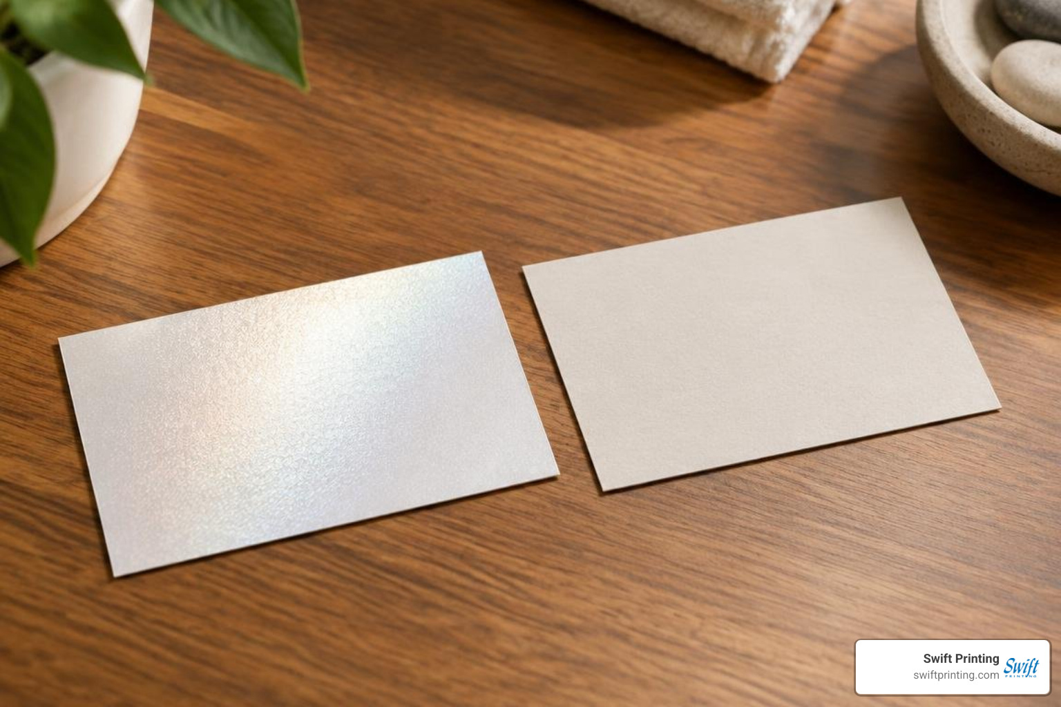 premium pearl and matte cardstock finishes