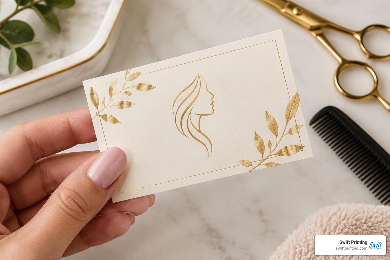 luxury beauty salon business cards