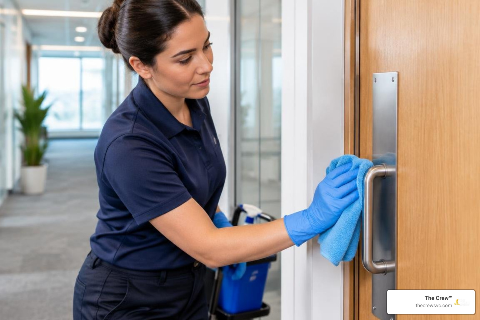 commercial cleaning professional sanitizing high-touch office door hardware commercial cleaning professional sanitizing high-touch office door hardware