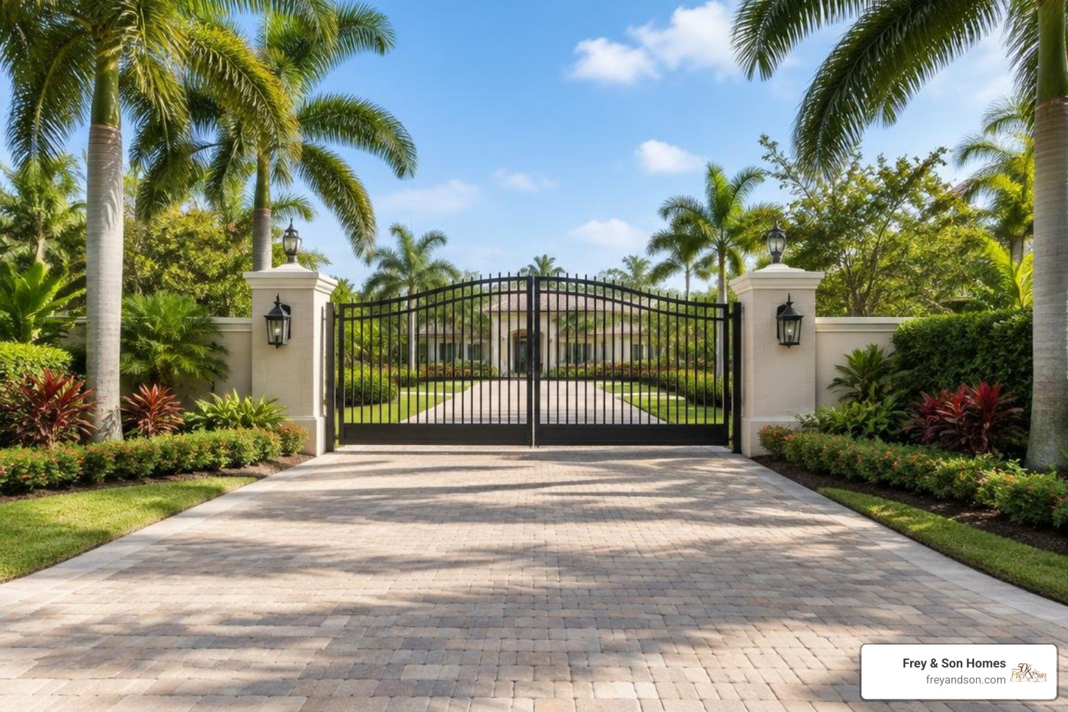 Spacious estate entrance with private gate in Southwest Florida Spacious estate entrance with private gate in Southwest Florida