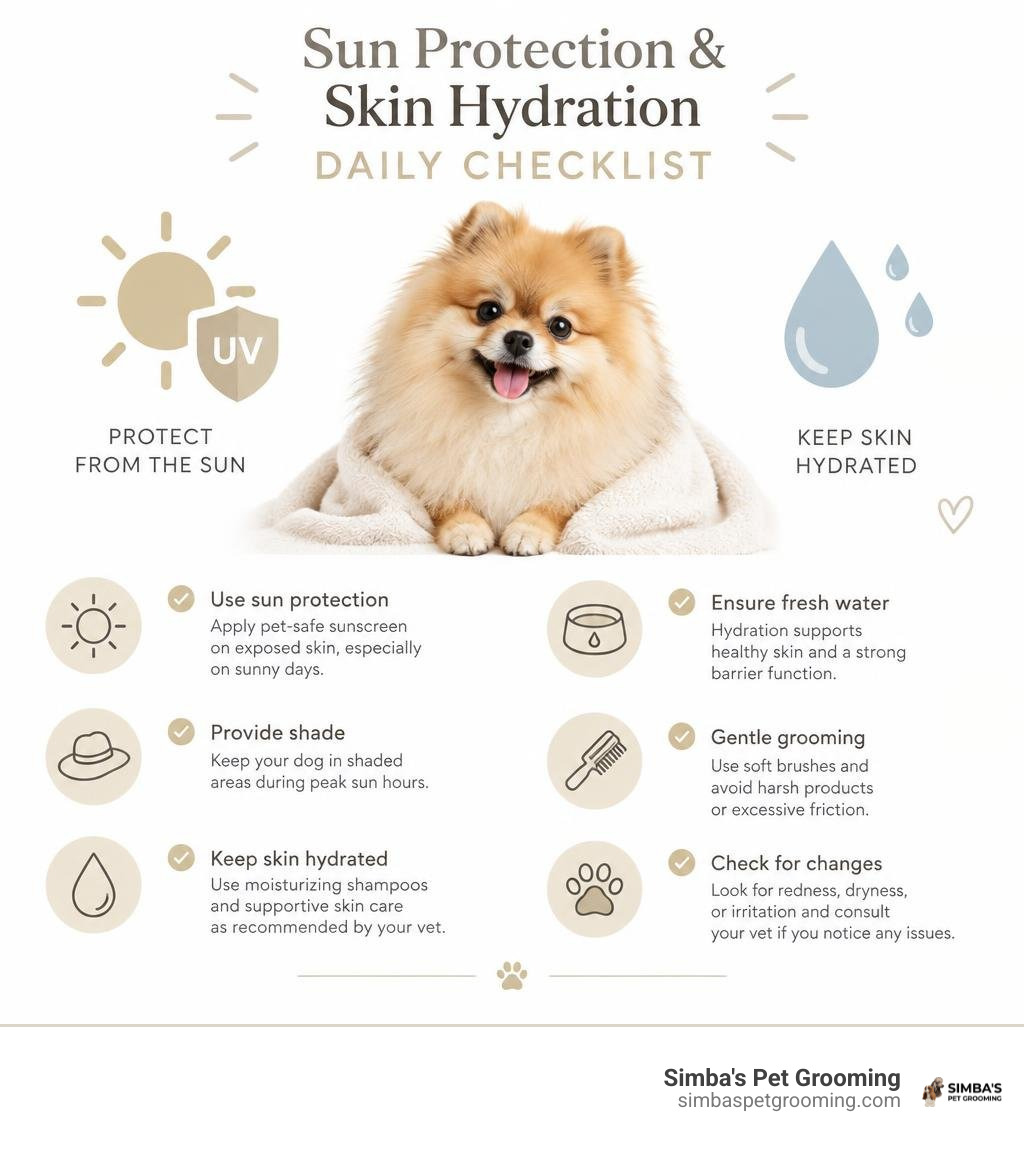 Sun protection and skin hydration daily checklist infographic Sun protection and skin hydration daily checklist infographic