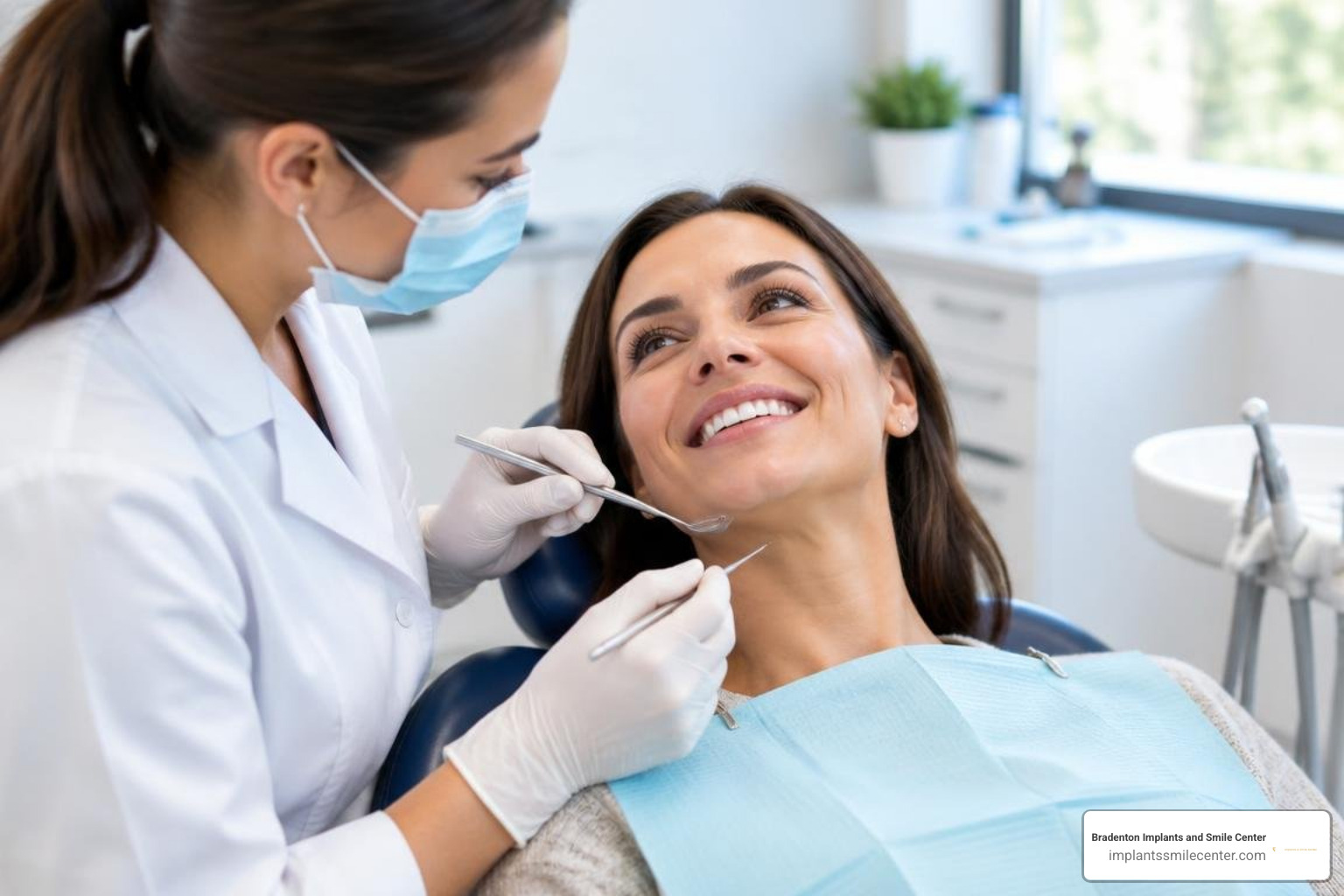 relaxed patient receiving gentle dental care in a clinic