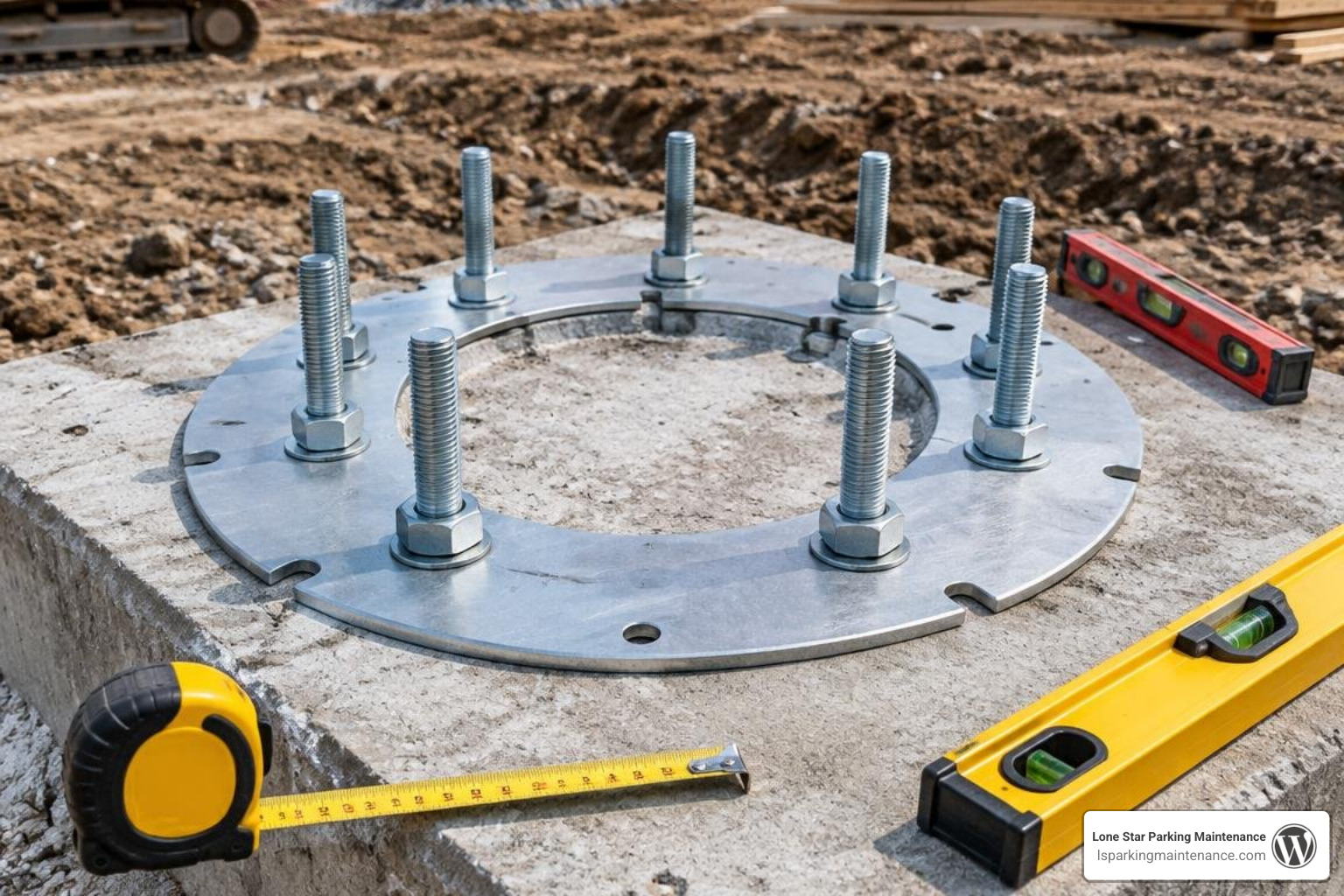 concrete anchor bolt template positioning