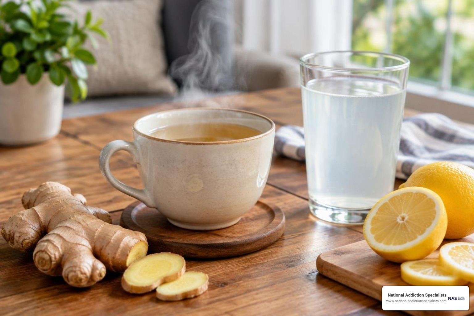 Soothing home remedies including ginger tea and oral electrolytes Soothing home remedies including ginger tea and oral electrolytes