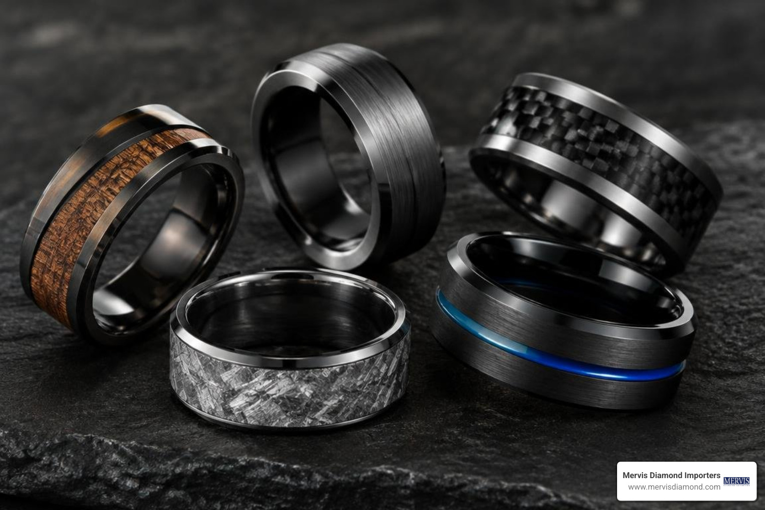 Tungsten carbide and alternative material rings Tungsten carbide and alternative material rings
