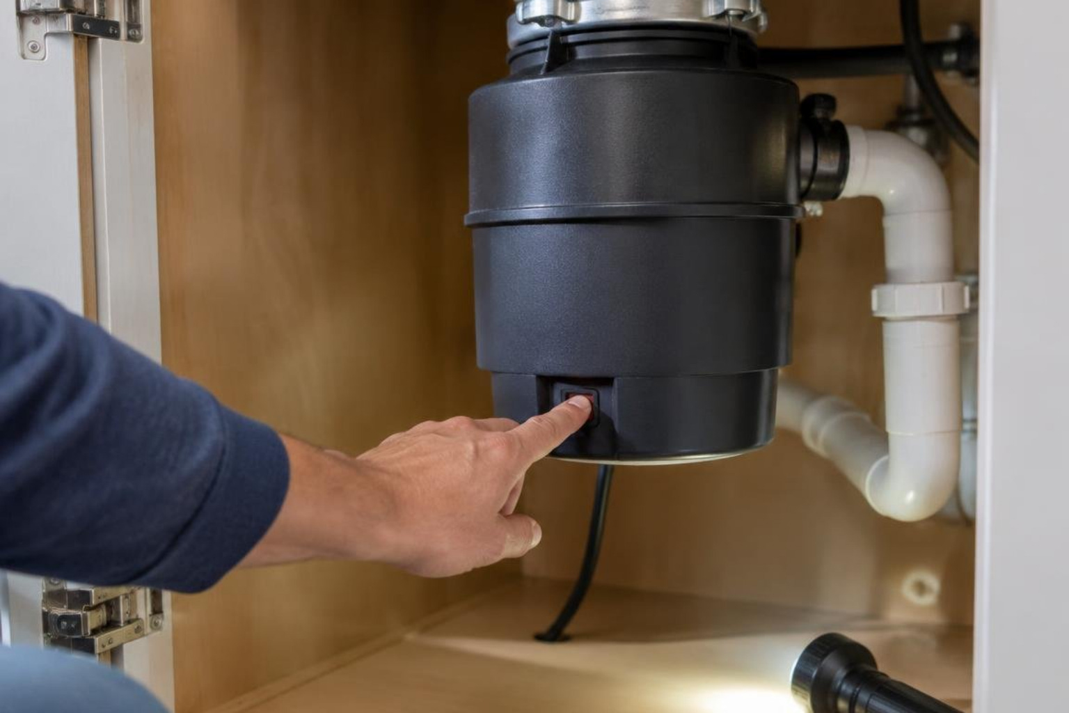 checking disposal reset button under kitchen sink checking disposal reset button under kitchen sink