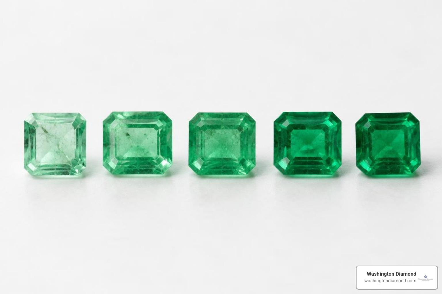 comparing different emerald color saturations and clarities comparing different emerald color saturations and clarities