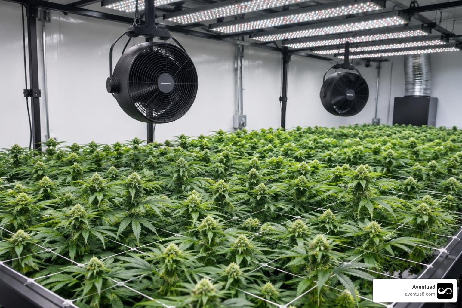 scrog canopy with active horizontal airflow scrog canopy with active horizontal airflow